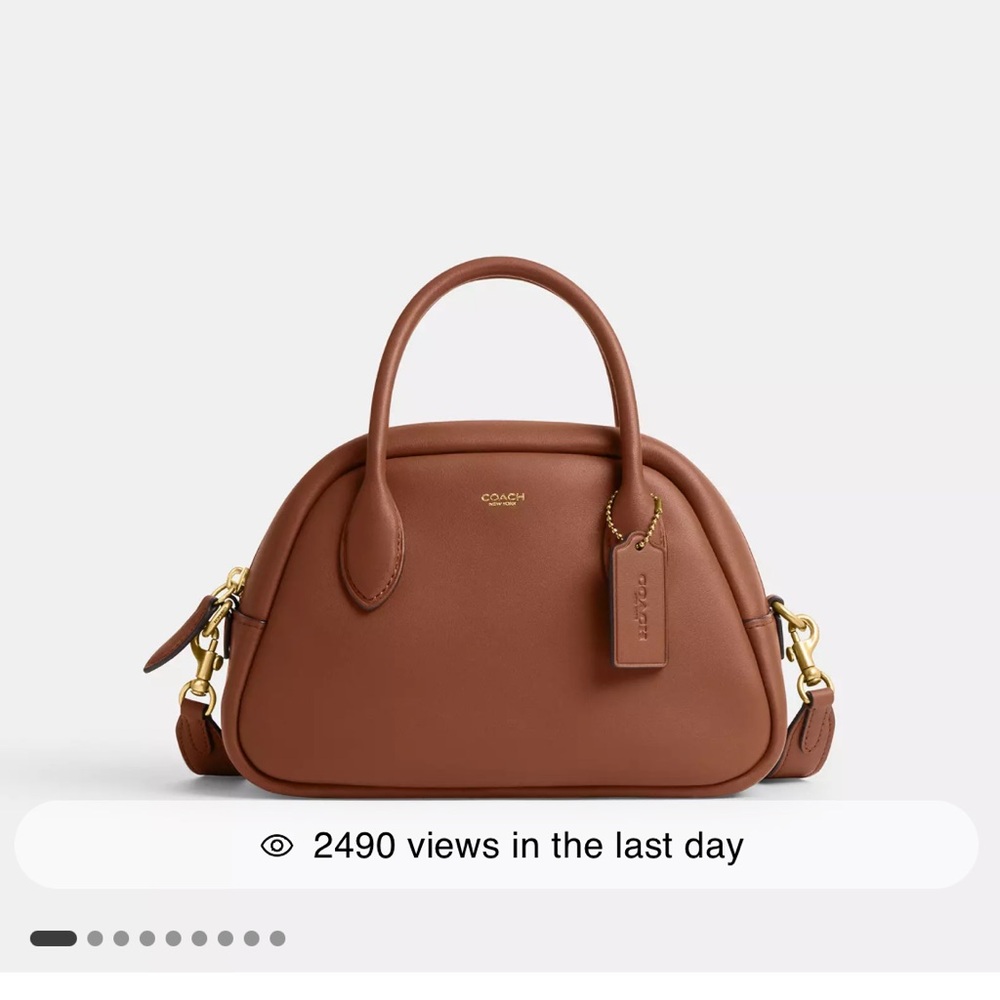 New with tags Coach Borough Bowling Bag brown with dust bag